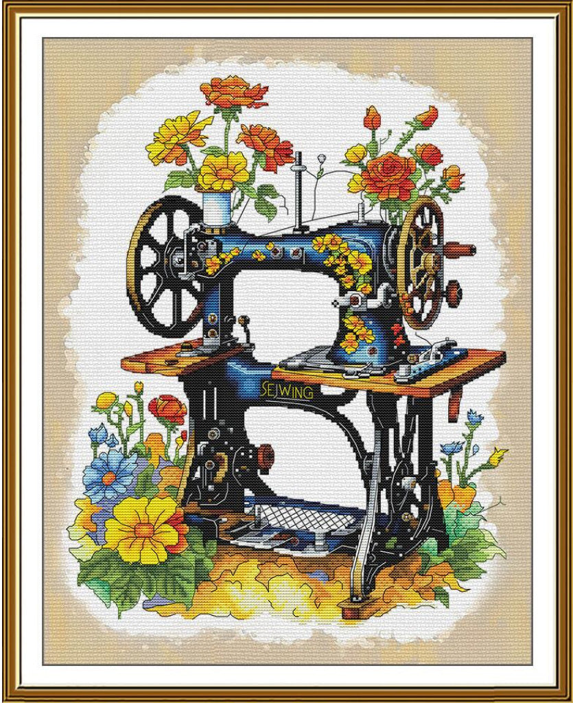 Counted Cross Stitch Kit Favorite job Flowers DIY Nova Sloboda