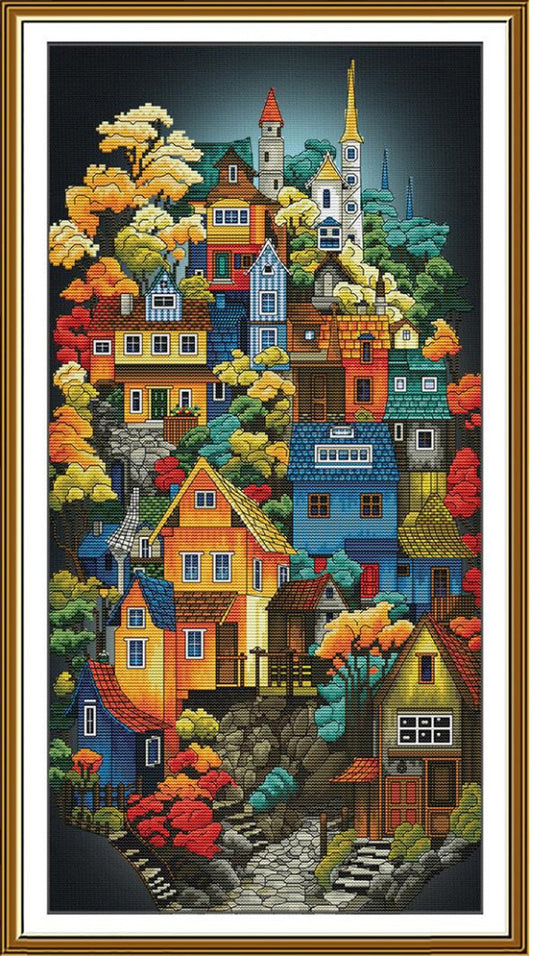 Counted Cross Stitch Kit Bright city DIY Nova Sloboda