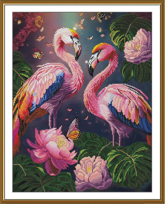 Counted Cross Stitch Kit Flamingo DIY Nova Sloboda