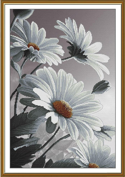 Counted Cross Stitch Kit Daisies Flowers DIY Nova Sloboda