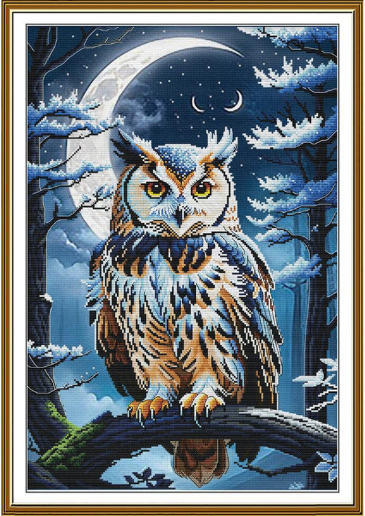 Counted Cross Stitch Kit Owl DIY Nova Sloboda