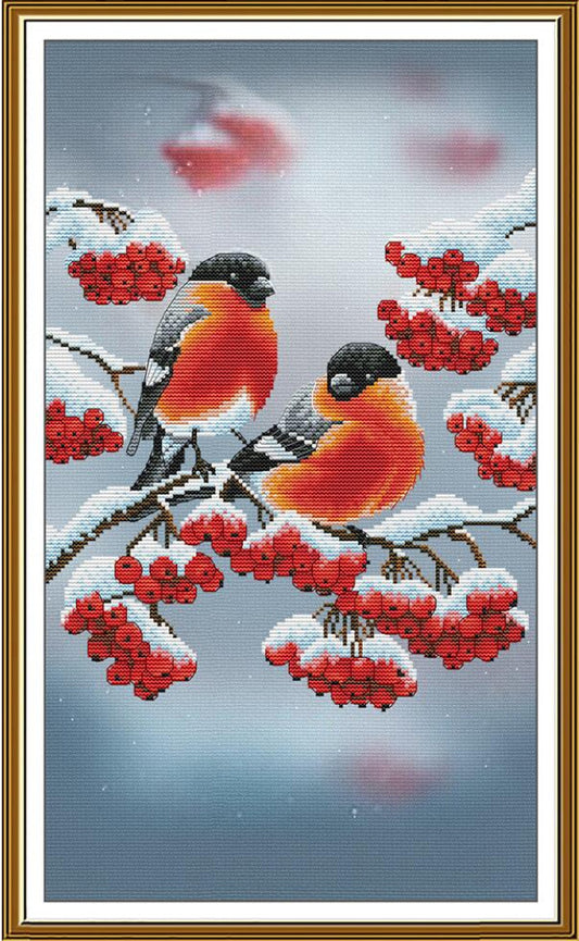 Counted Cross Stitch Kit Snowbirds DIY Nova Sloboda