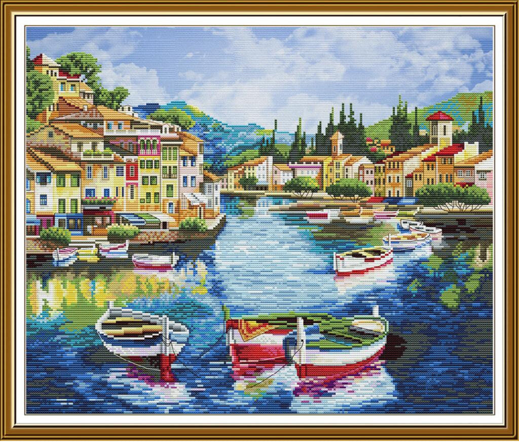 Counted Cross Stitch Kit Aquamarine Siesta DIY Nova Sloboda