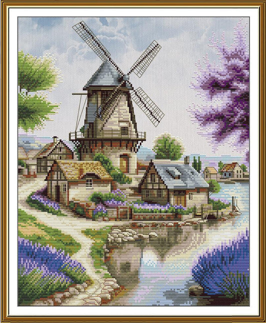 Counted Cross Stitch Kit Watermill DIY Nova Sloboda