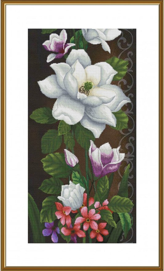 Counted Cross Stitch Kit Flowers DIY Nova Sloboda