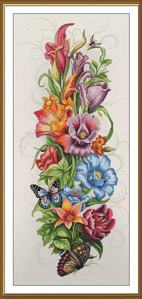 Counted Cross Stitch Kit Spring Flowers DIY Nova Sloboda