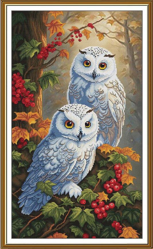 Counted Cross Stitch Kit Owls DIY Nova Sloboda