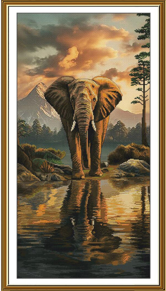 Counted Cross Stitch Kit Elephant DIY Nova Sloboda