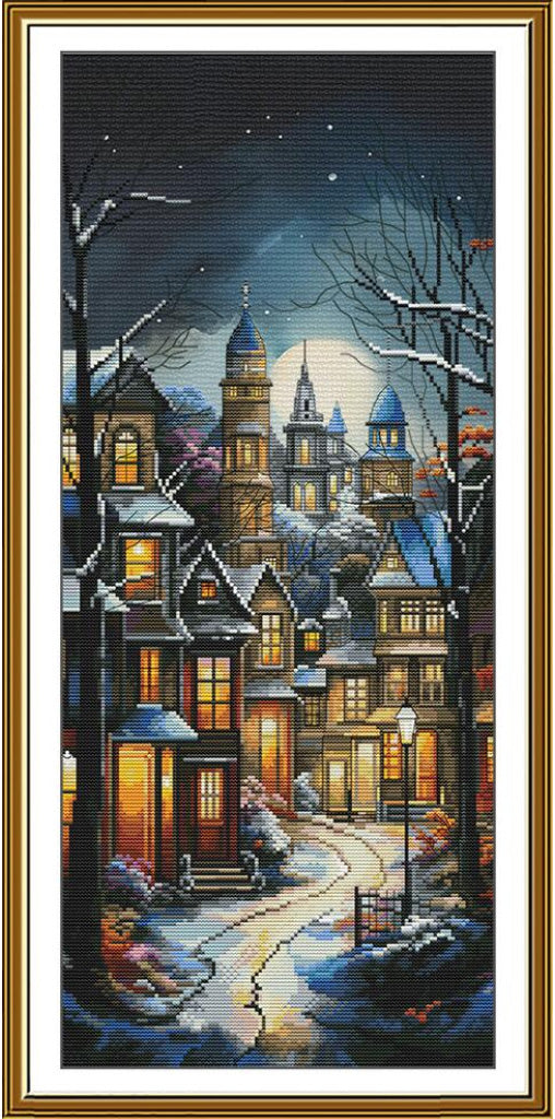 Counted Cross Stitch Kit Cozy night DIY Nova Sloboda