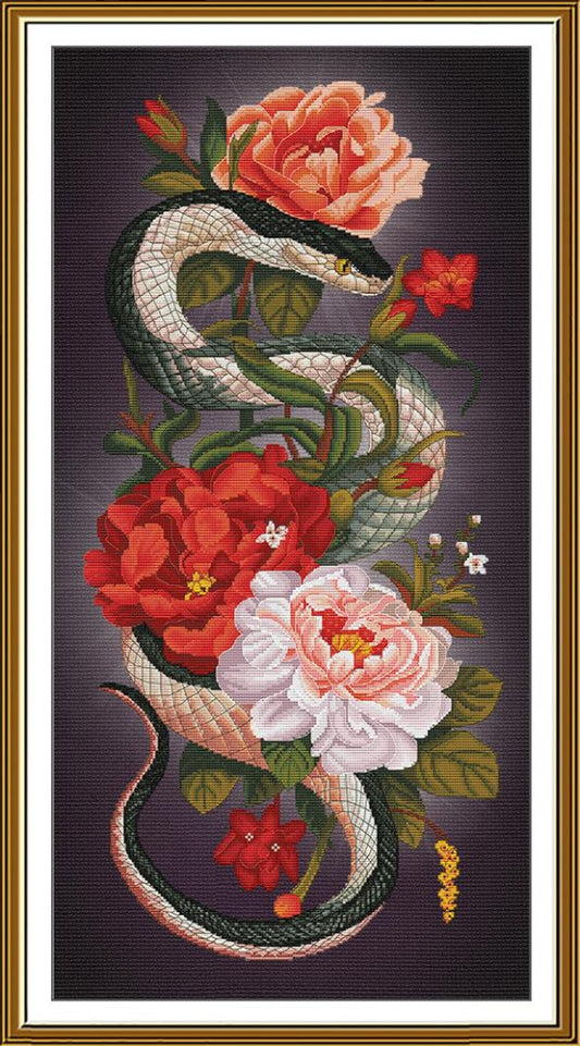 Counted Cross Stitch Kit Snake DIY Nova Sloboda