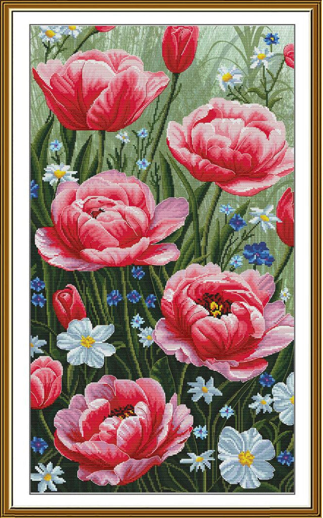 Counted Cross Stitch Kit Summer Flowers DIY Nova Sloboda