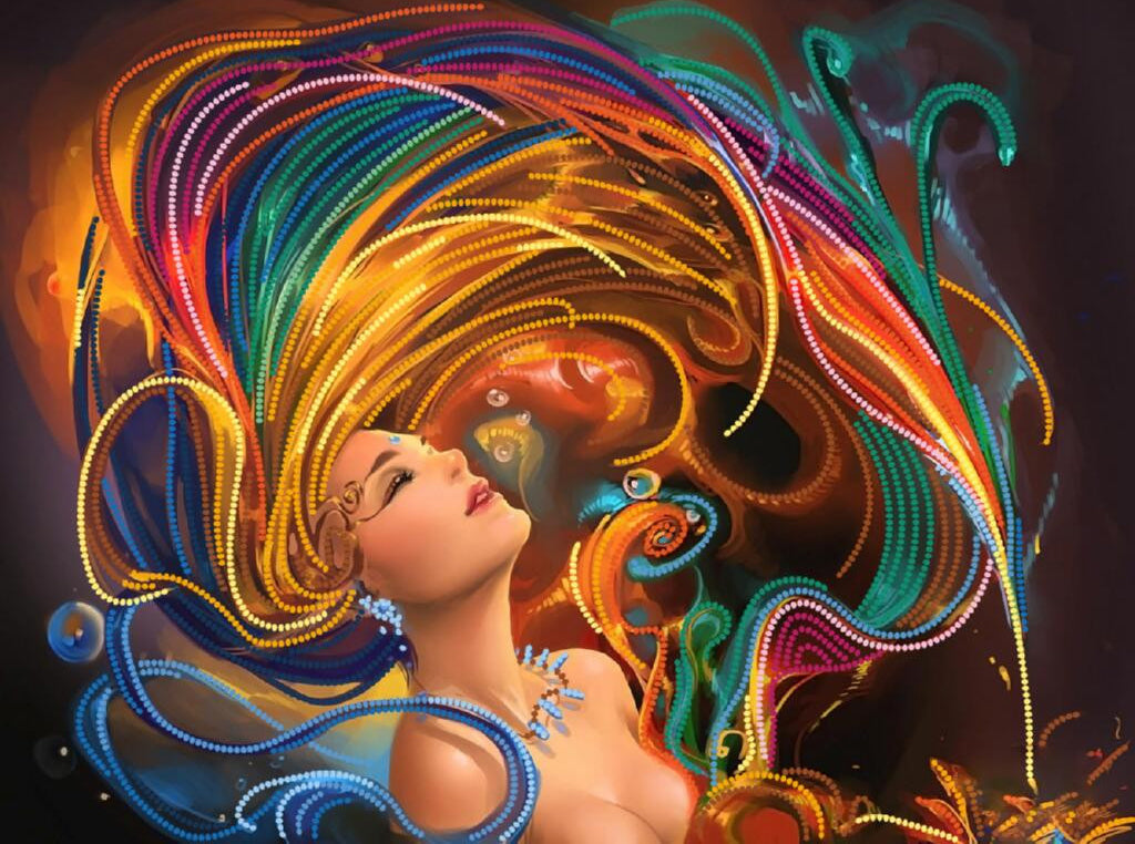 Bead Embroidery Kit Emotions Lady DIY Tela Artis