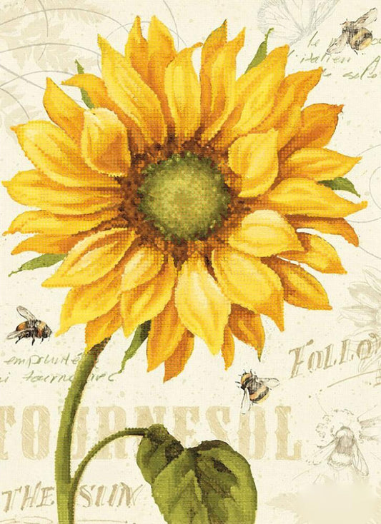 Bead Embroidery Kit Sunflower DIY Tela Artis