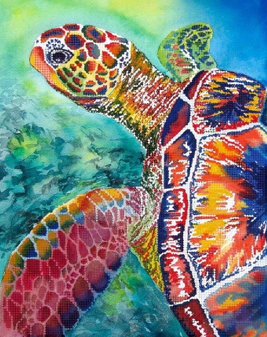 Bead Embroidery Kit Turtle DIY Tela Artis