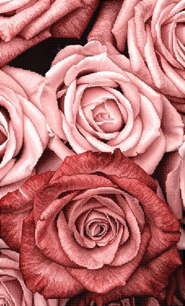 Full Bead Embroidery Kit Roses Flowers DIY Tela Artis
