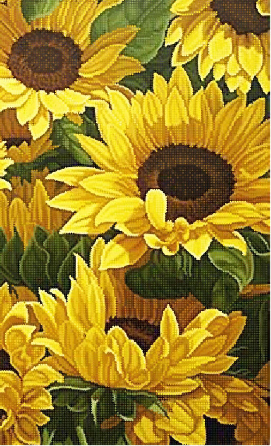 Bead Embroidery Kit Sunflowers DIY Tela Artis
