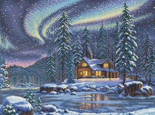 Kit de broderie de perles Aurores boréales DIY