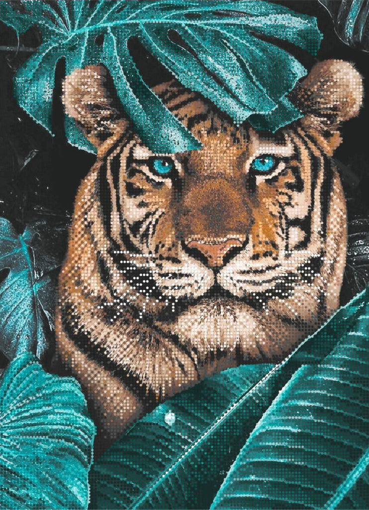 Bead Embroidery Kit Tiger DIY Tela Artis
