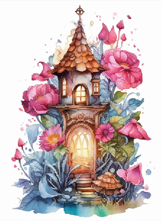 Bead Embroidery Kit Fairy house DIY Tela Artis