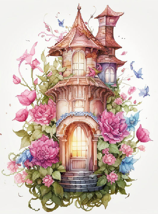 Bead Embroidery Kit Fairy house DIY Tela Artis