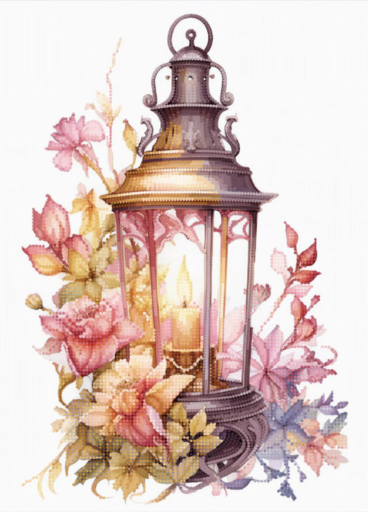 Bead Embroidery Kit Flower lantern DIY Tela Artis