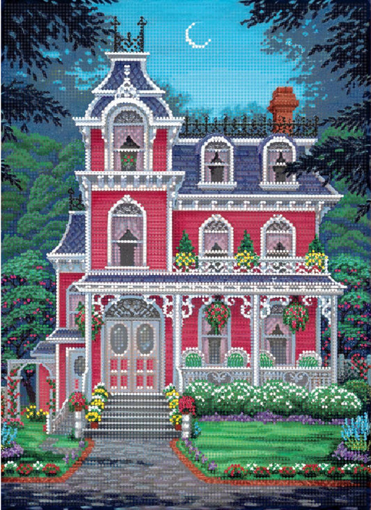 Full Bead Embroidery Kit Victorian cottage DIY Tela Artis