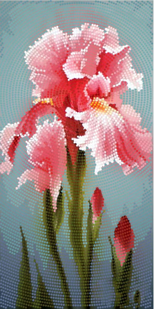 Bead Embroidery Kit Iris Flowers DIY Tela Artis