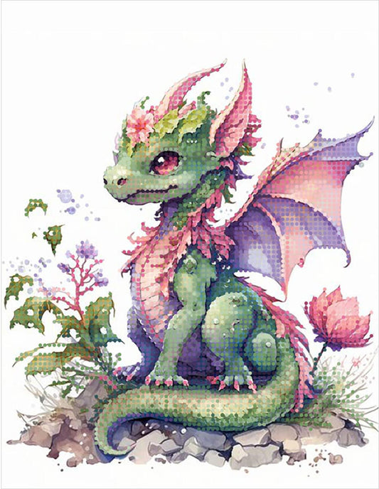 Perlenstickset Drache DIY Tela Artis