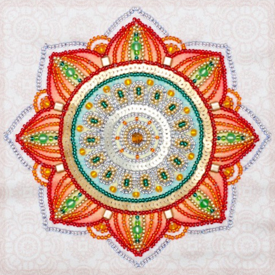 Perlenstickerei-Set Mandala Glück DIY