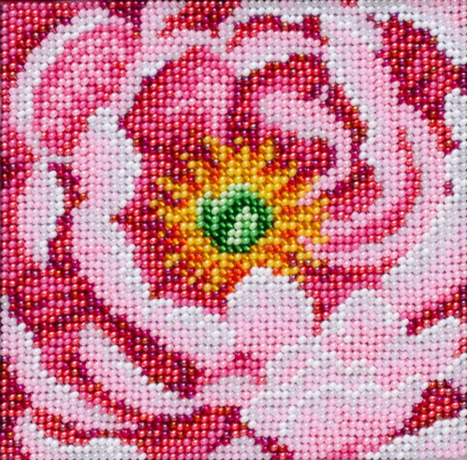Bead Embroidery Kit Peony Flowers DIY VDV