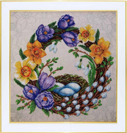 Bead Embroidery Kit Spring Flowers DIY VDV