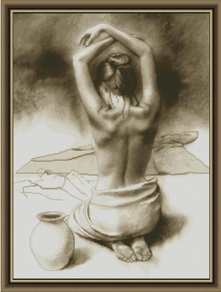 Counted Cross Stitch Kit Carelessness DIY Olanta