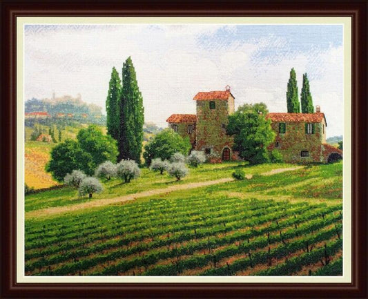 Counted Cross Stitch Kit Vineyards DIY Olanta