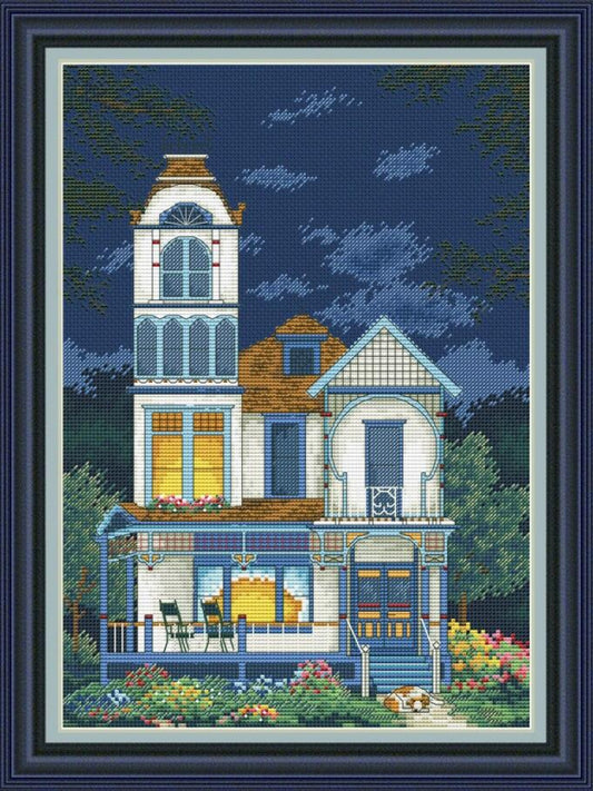 Counted Cross Stitch Kit My cozy house DIY Olanta