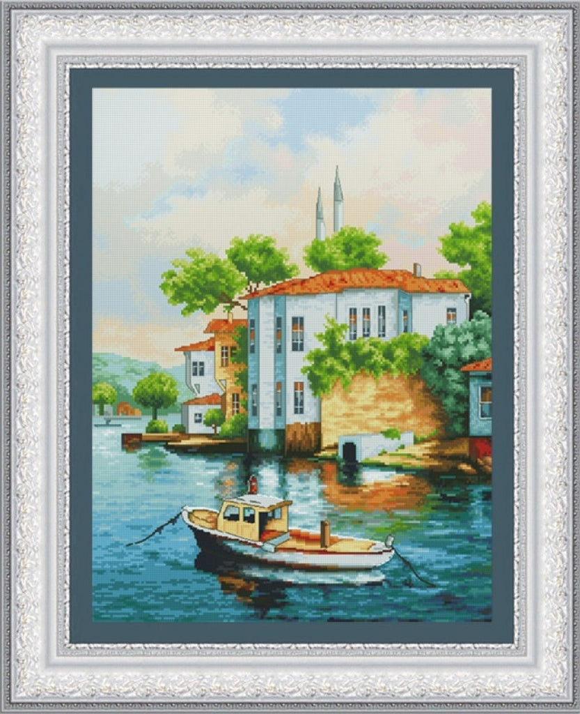 Counted Cross Stitch Kit City on the river DIY Olanta