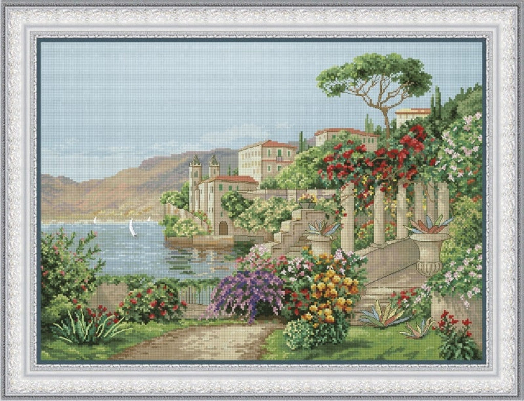 Counted Cross Stitch Kit On the lake DIY Olanta