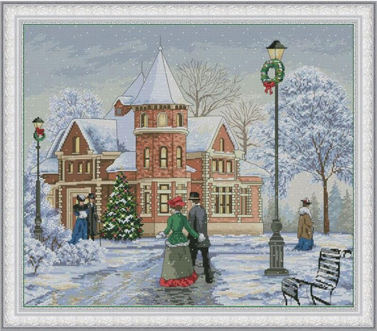 Counted Cross Stitch Kit Christmas eve DIY Olanta