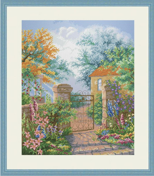 Counted Cross Stitch Kit In the garden DIY Olanta