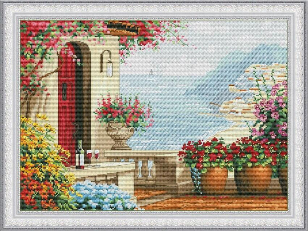 Counted Cross Stitch Kit On the coast DIY Olanta
