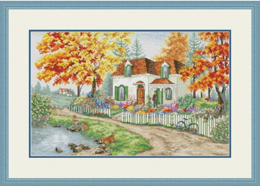 Counted Cross Stitch Kit Autumn Fall DIY Olanta