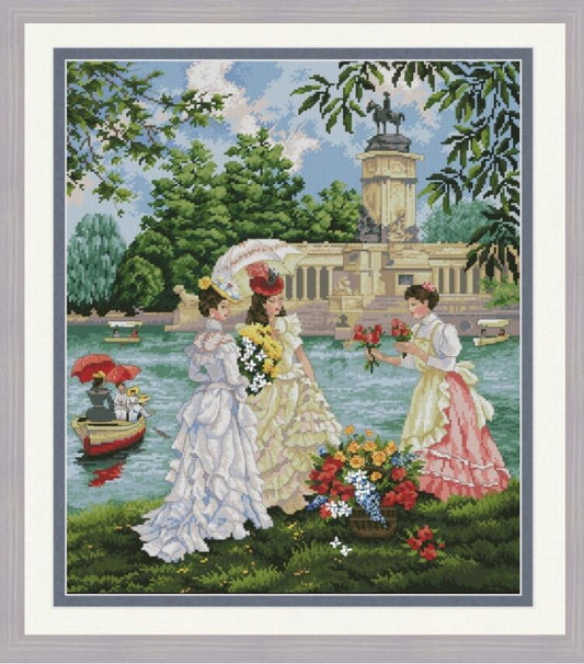 Counted Cross Stitch Kit Flower girls DIY Olanta