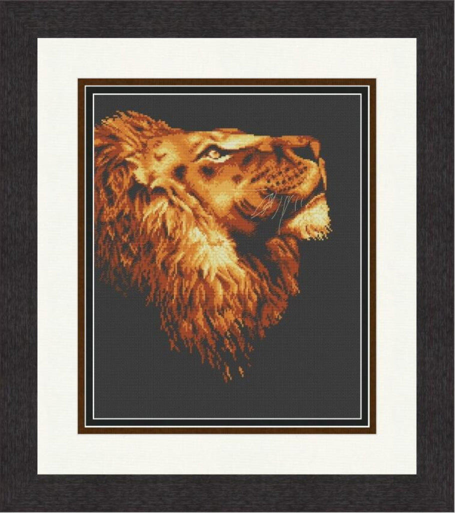 Counted Cross Stitch Kit Lion DIY Olanta