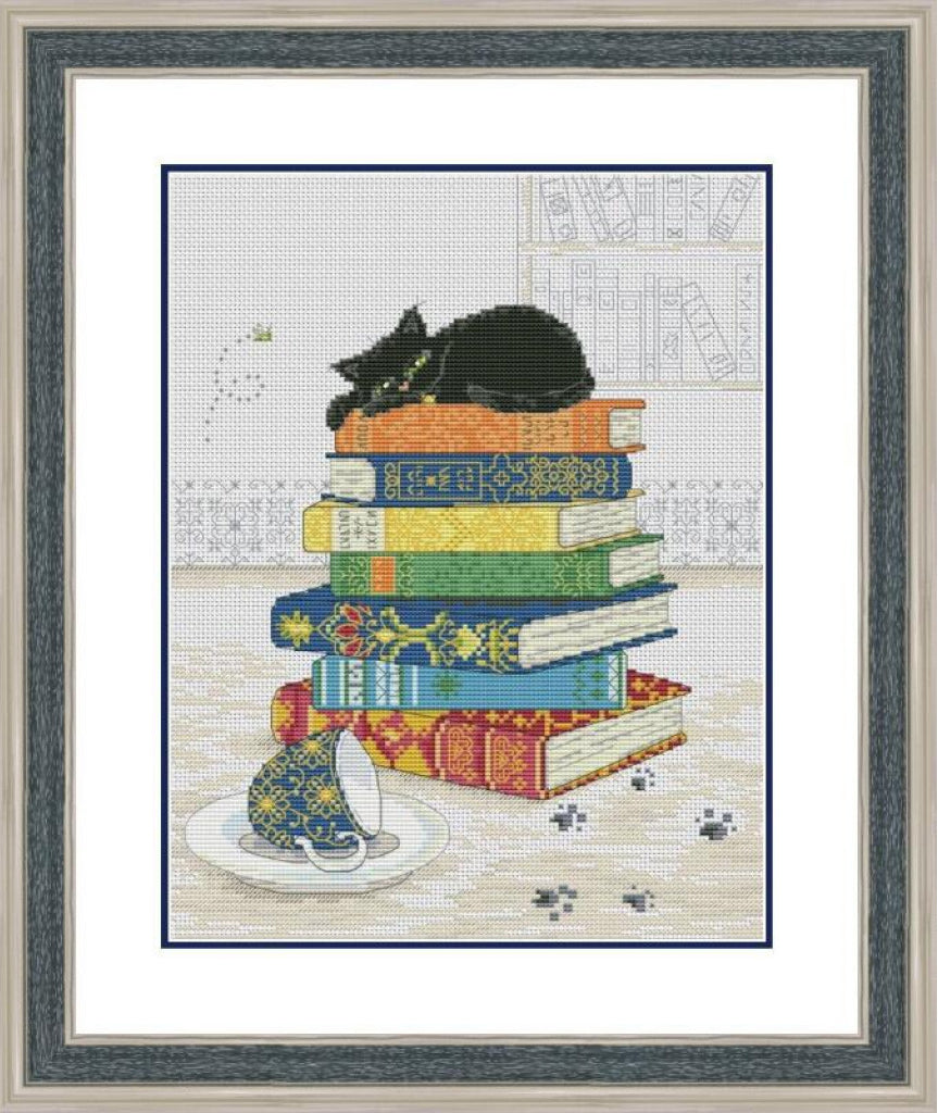 Counted Cross Stitch Kit Black cat DIY Olanta