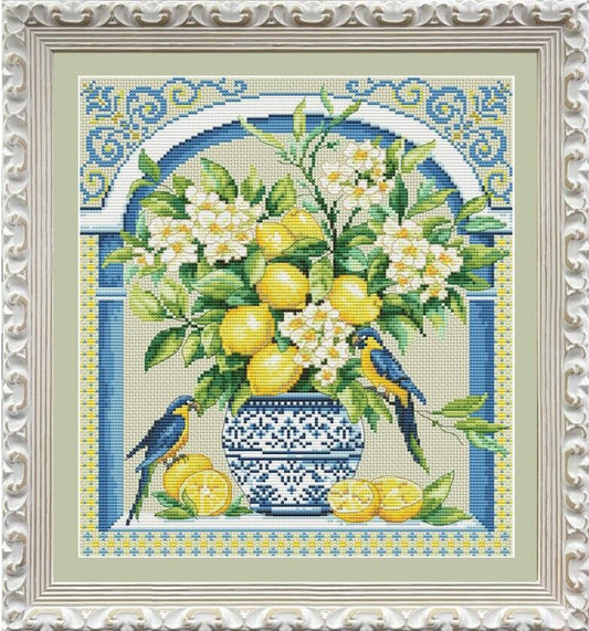 Counted Cross Stitch Kit Lemon mood DIY Olanta