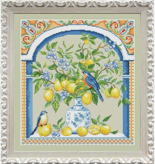 Counted Cross Stitch Kit Lemon mood DIY Olanta