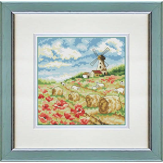 Counted Cross Stitch Kit Summer in the village DIY Olanta