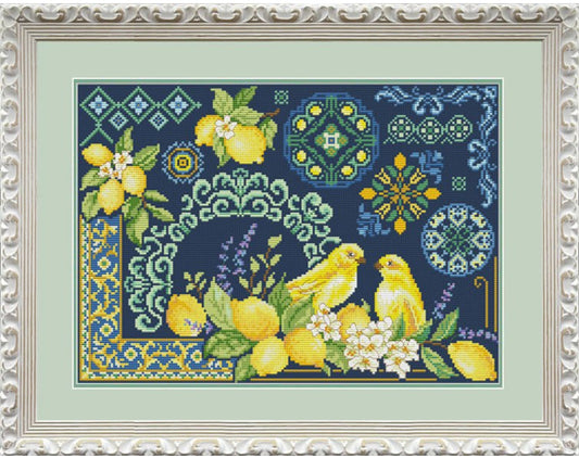 Counted Cross Stitch Kit Lemon mood DIY Olanta