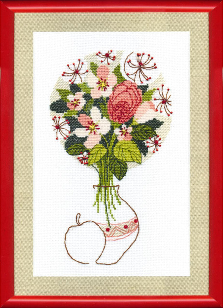 Counted Cross Stitch Kit Flowers DIY
