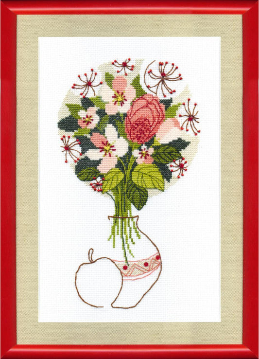 Counted Cross Stitch Kit Flowers DIY