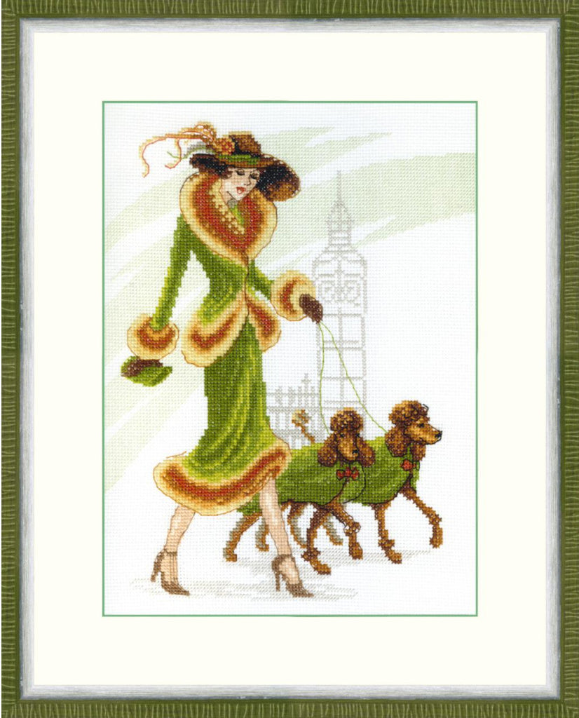 Counted Cross Stitch Kit Walk in London DIY Crystal Art